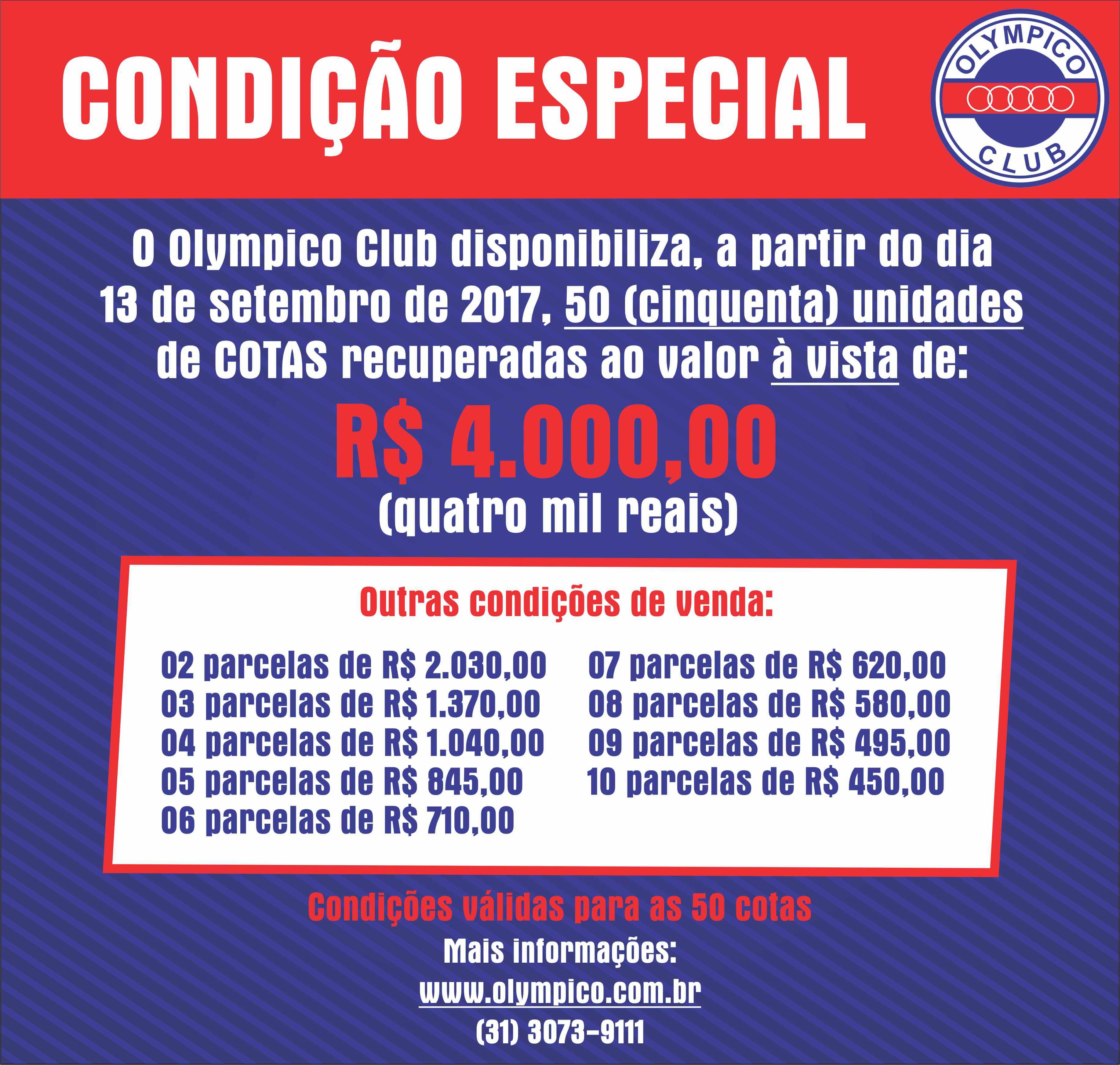 Oportunidade! Vendo Cota do Olympico Aproveite! - Balcão - Anunciou, Vendeu!